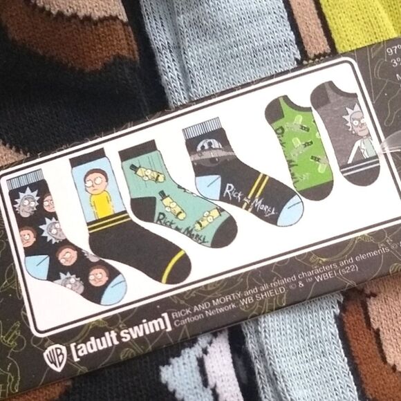 Adult Swim Rick and Morty Socks - Picture 1 of 3